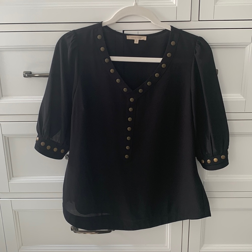 Semi sheer black blouse